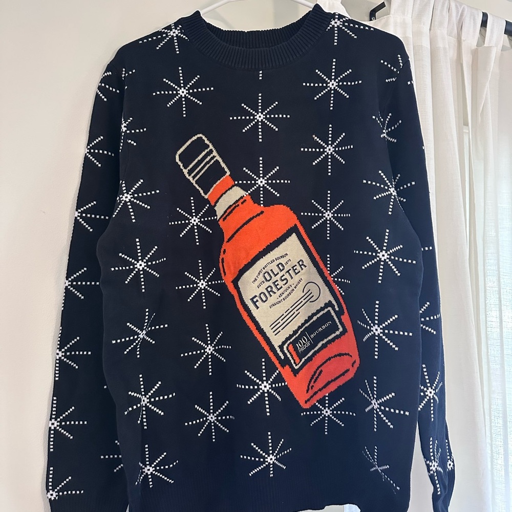 Black Sweater with Bottle Design